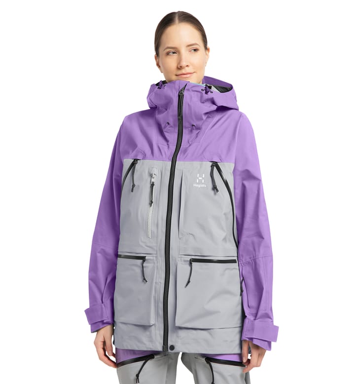 Vassi GTX Pro Jacket Women Concrete/Purple Ice