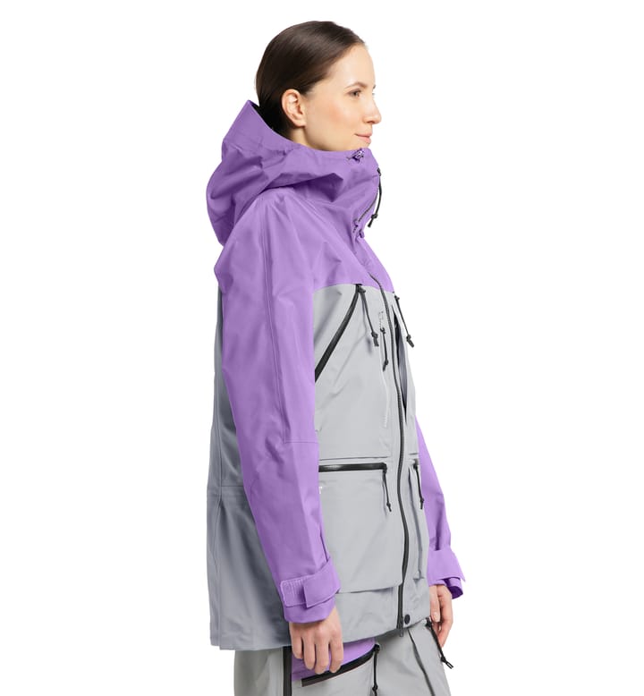 Vassi GTX Pro Jacket Women Concrete/Purple Ice