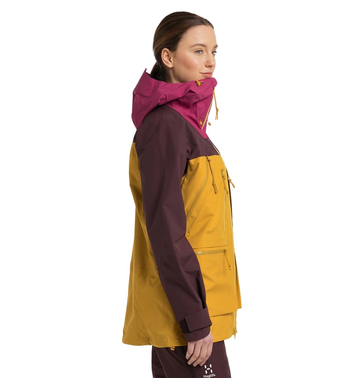 Vassi GTX Pro Jacket Women Autumn Leaves/Burgundy Brown