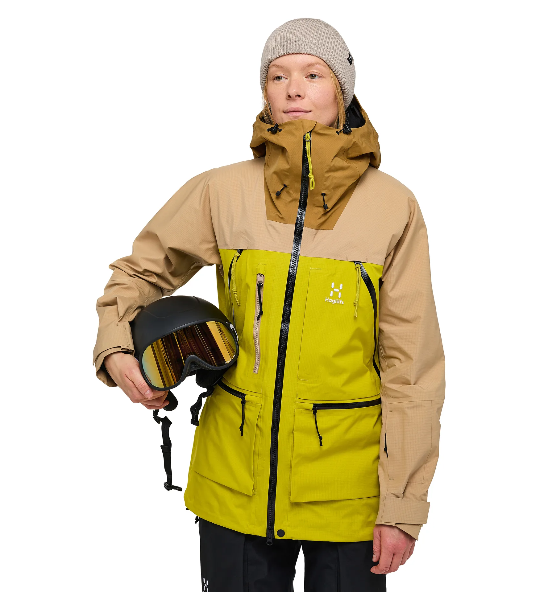 Vassi GTX Pro Jacket Women Sand/Cinnamon Brown