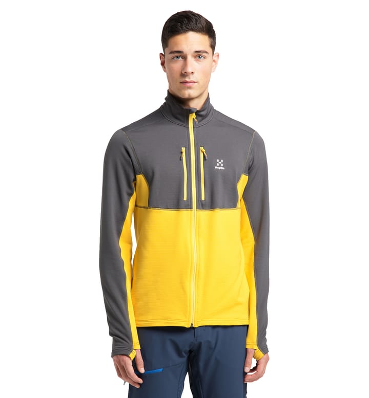 Roc Sheer Mid Jacket Men Magnetite/Pumpkin Yellow