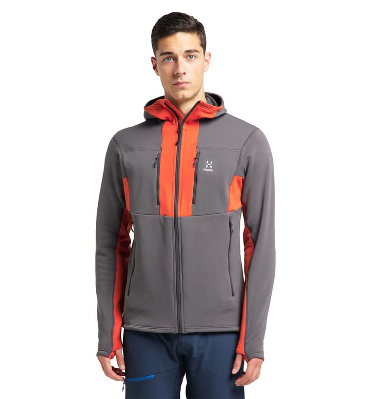 Roc Nordic Mid Hood Men Magnetite/Habanero