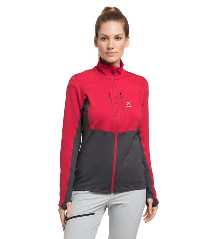 Roc Sheer Mid Jacket Women Scarlet Red/Magnetite