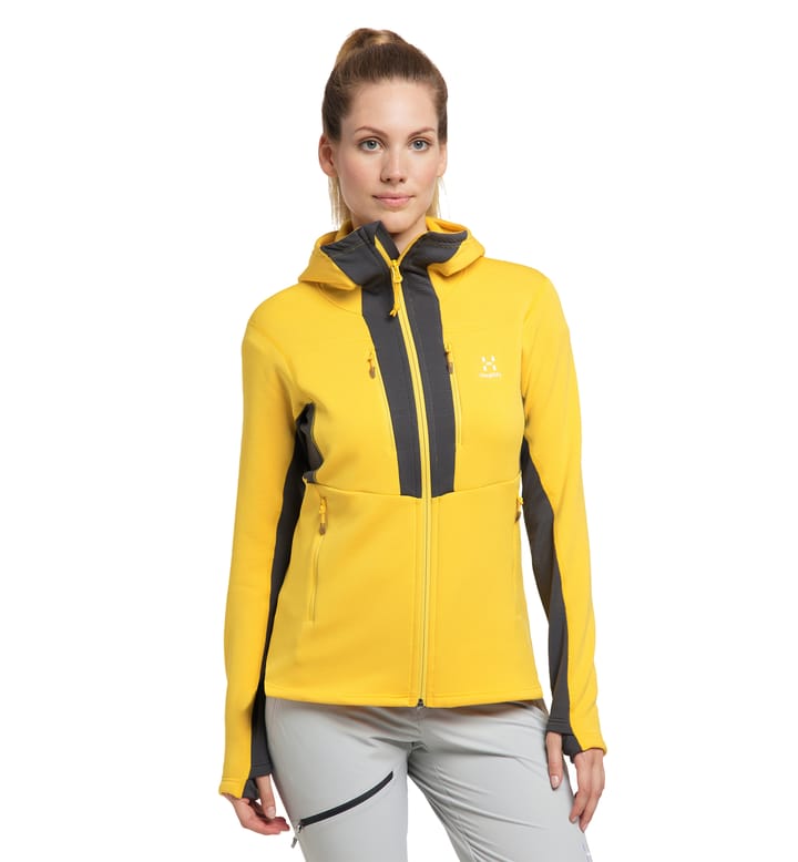 Roc Nordic Mid Hood Women Pumpkin Yellow/Magnetite