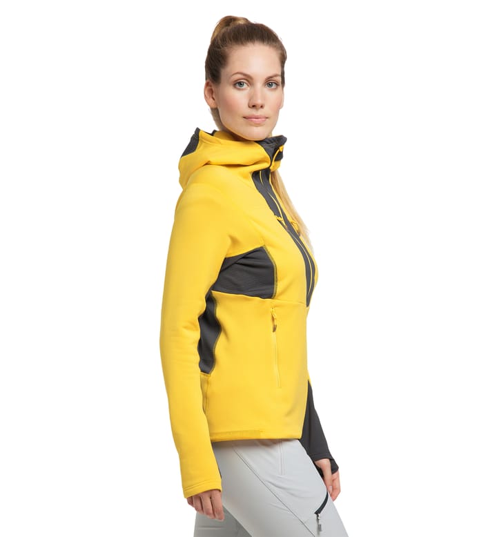 Roc Nordic Mid Hood Women Pumpkin Yellow/Magnetite