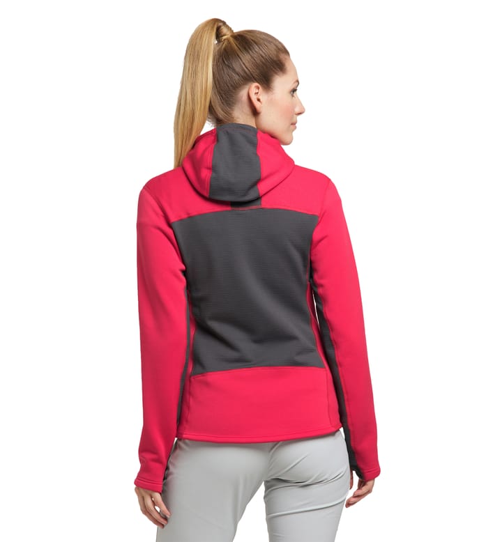 Roc Nordic Mid Hood Women Scarlet Red/Magnetite