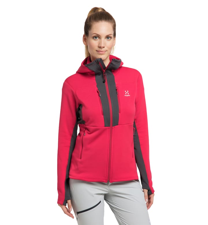 Roc Nordic Mid Hood Women Scarlet Red/Magnetite Roc Nordic Mid Hood Women Scarlet Red/Magnetite