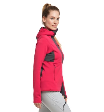 Roc Nordic Mid Hood Women Scarlet Red/Magnetite