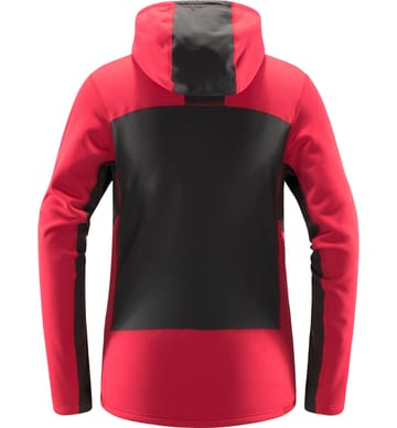 Roc Nordic Mid Hood Women Scarlet Red/Magnetite