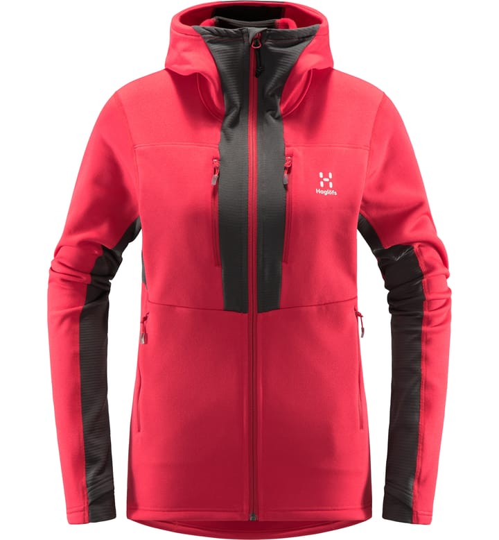 Roc Nordic Mid Hood Women Scarlet Red/Magnetite Roc Nordic Mid Hood Women Scarlet Red/Magnetite