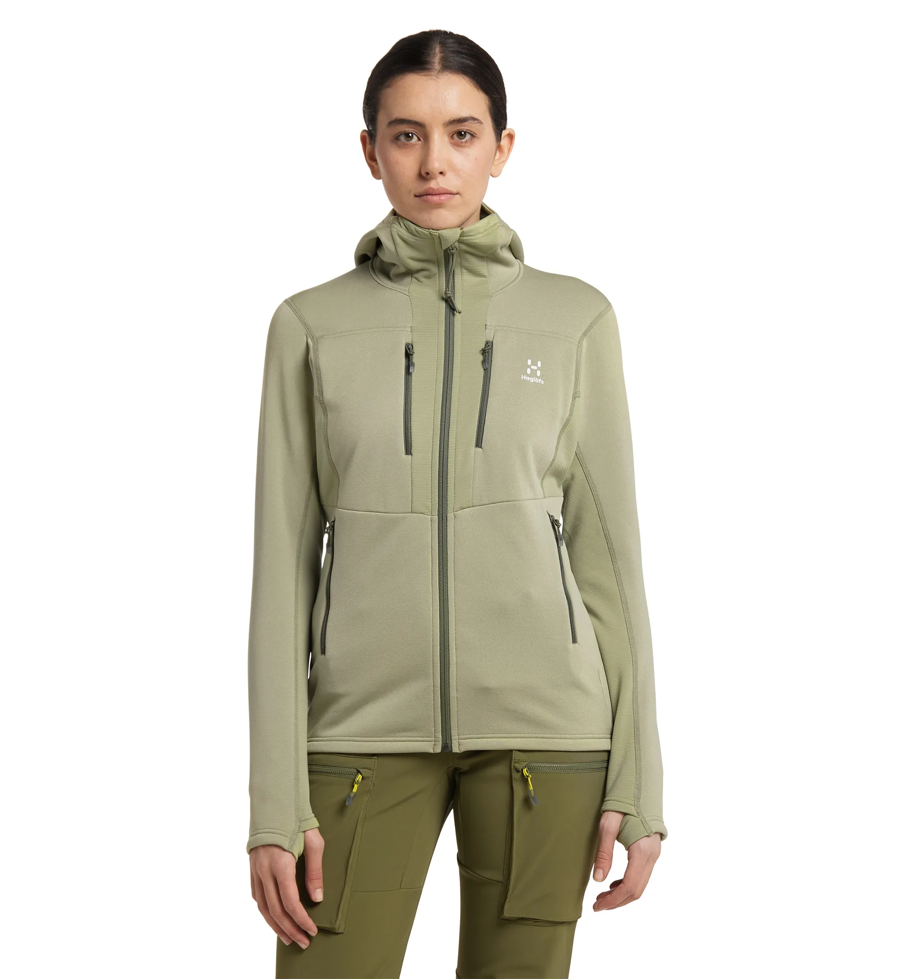 Roc Nordic Mid Hood Women Thyme Green