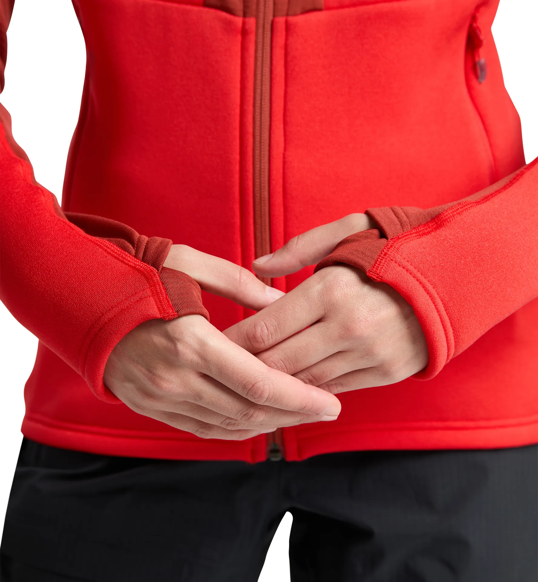 Roc Nordic Mid Hood Women Poppy red/Corrosion