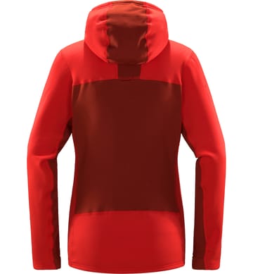Roc Nordic Mid Hood Women Poppy red/Corrosion