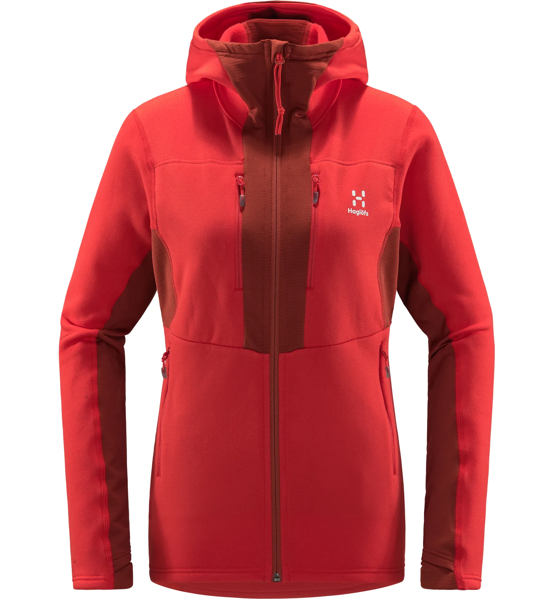 Roc Nordic Mid Hood Women Poppy red/Corrosion