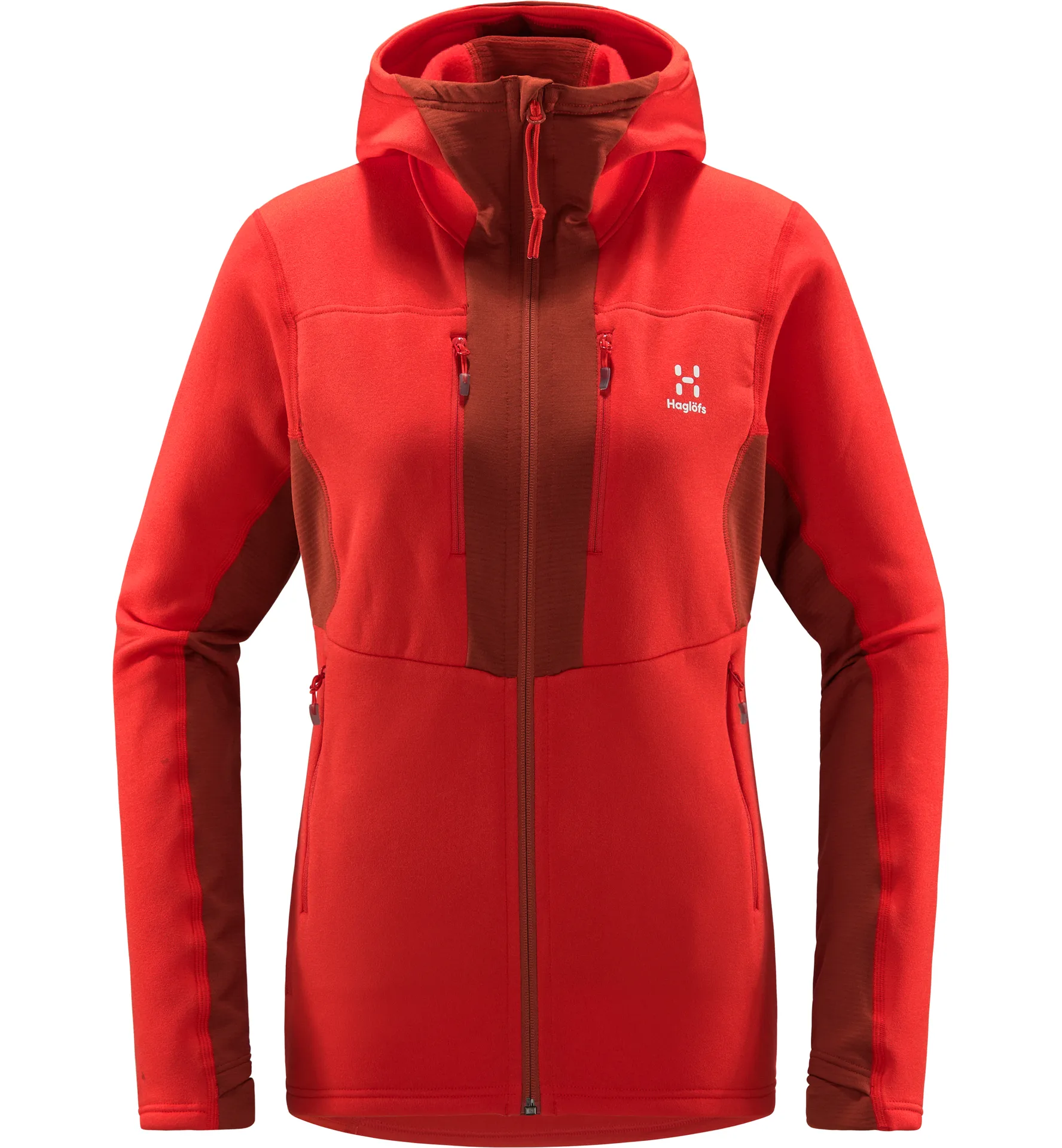 Roc Nordic Mid Hood Women Poppy red/Corrosion