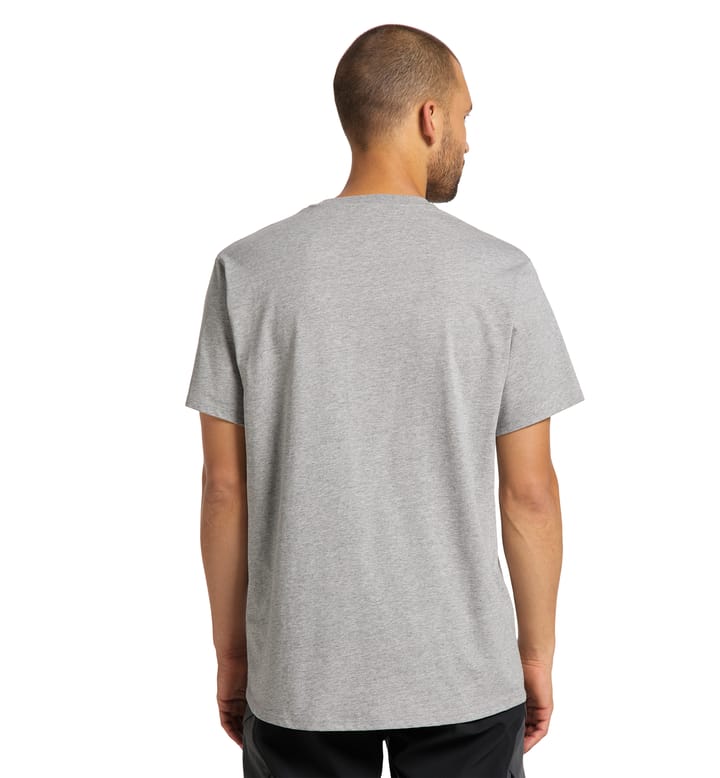 Camp Tee Men Grey Melange Solid