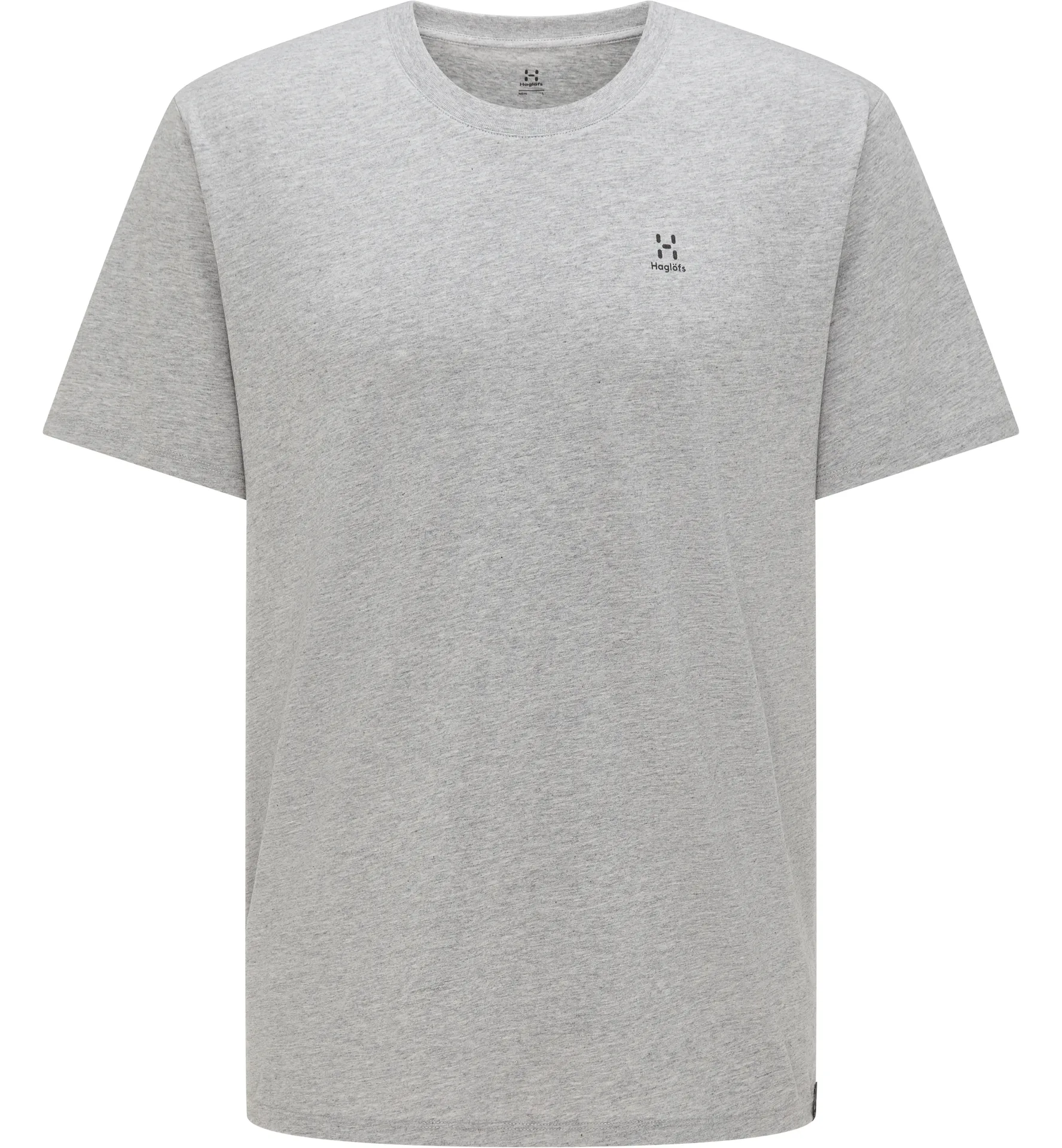 Camp Tee Men Grey Melange Solid