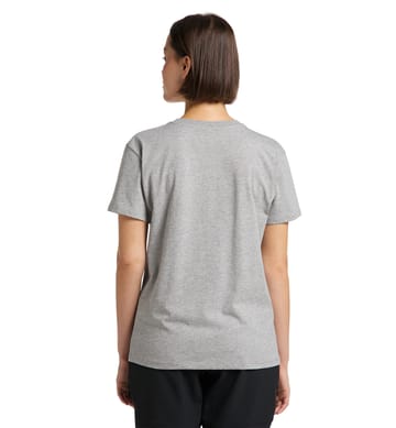 Camp Tee Women Grey Melange Solid