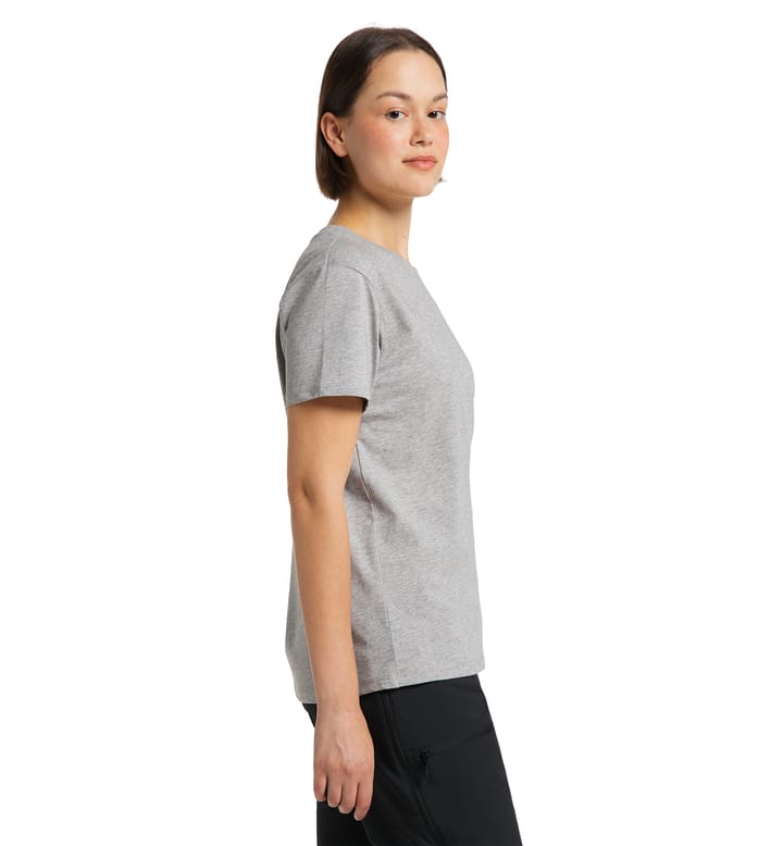 Camp Tee Women Grey Melange Solid