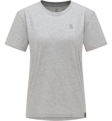 Camp Tee Women Grey Melange Solid