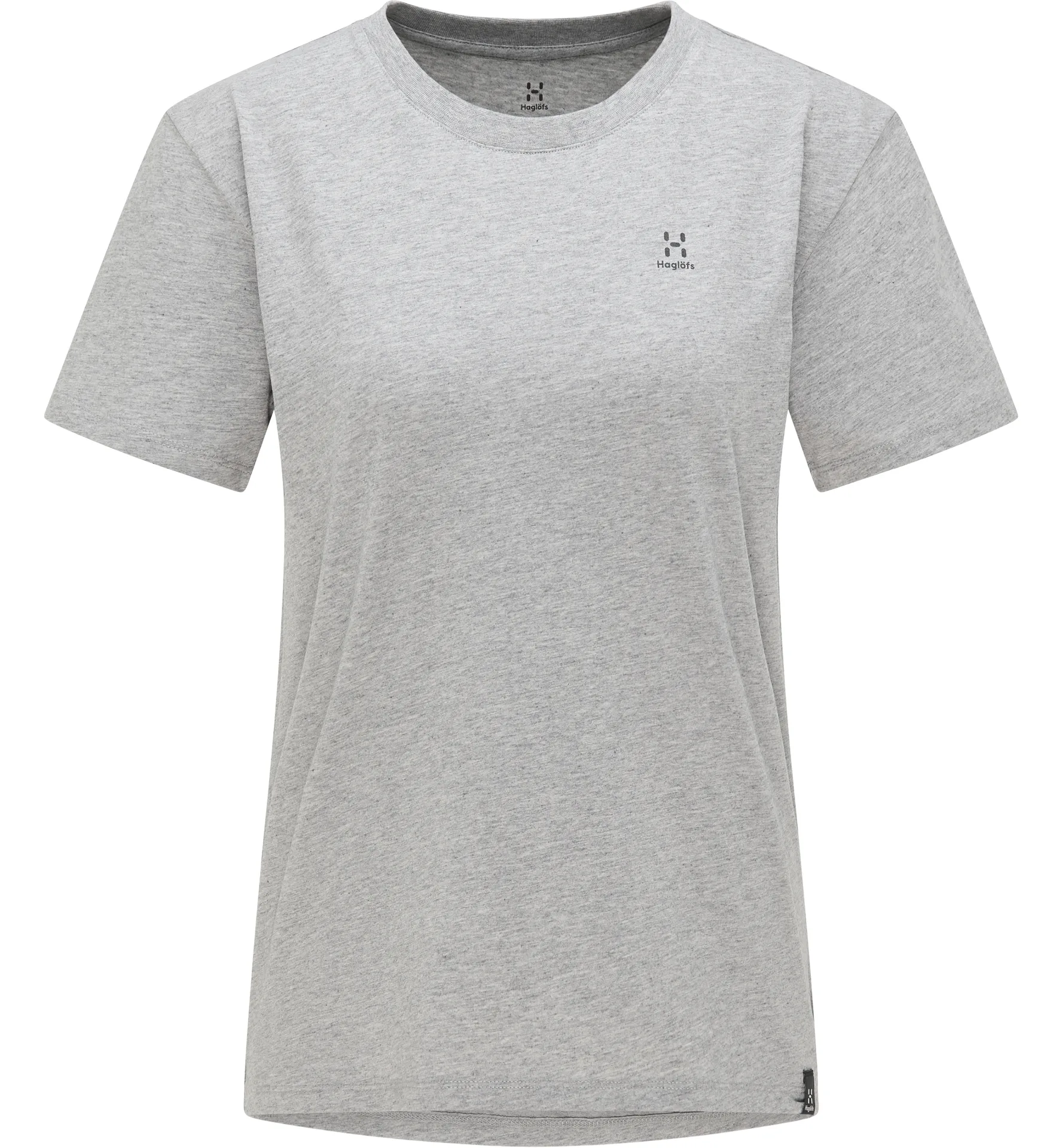 Camp Tee Women Grey Melange Solid