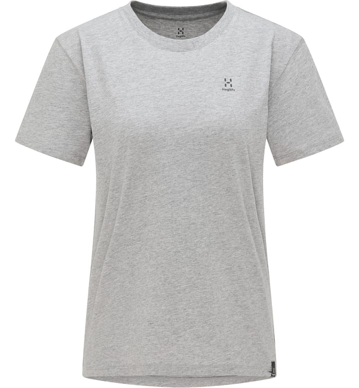 Camp Tee Women Grey Melange Solid