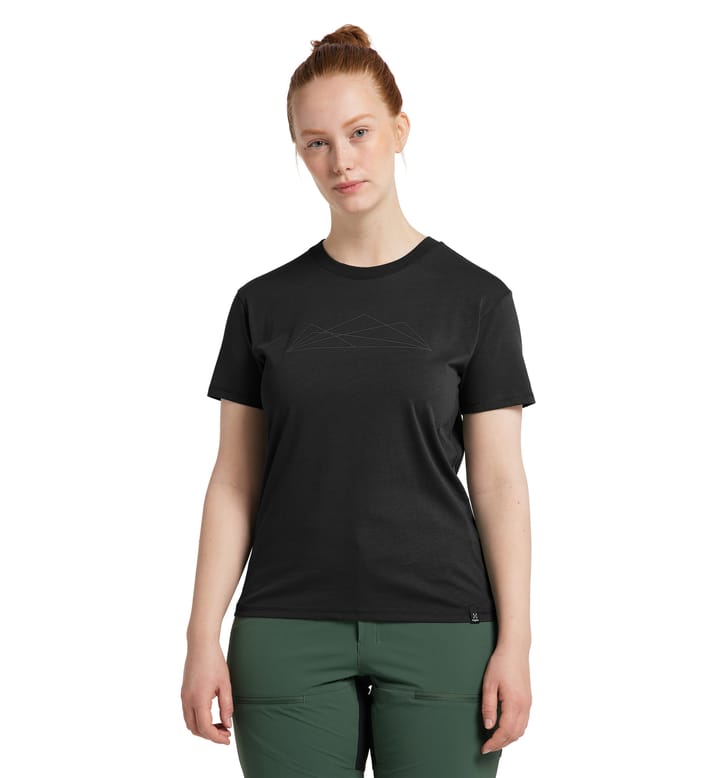 Camp Tee Women True Black Graphic Camp Tee Women True Black Graphic