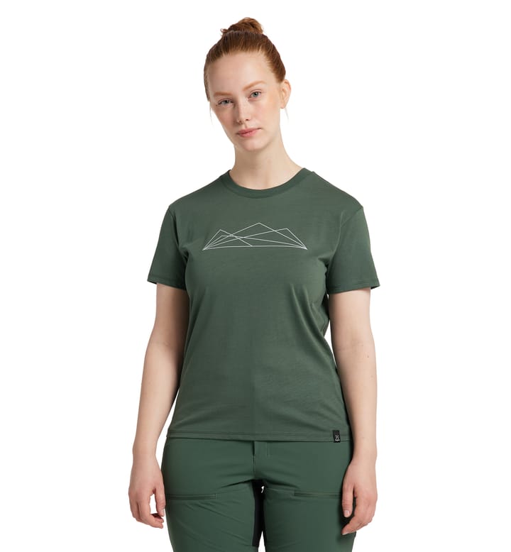 Camp Tee Women Fjell Green Graphic Camp Tee Women Fjell Green Graphic