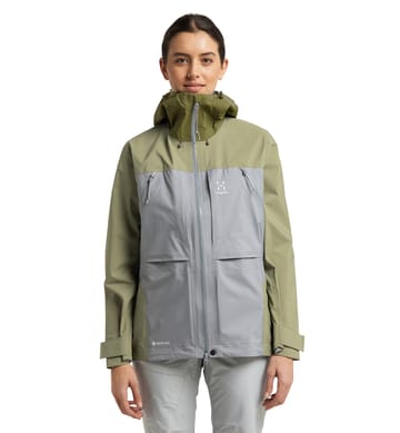 Vassi Touring GTX Jacket Women Concrete/Thyme Green