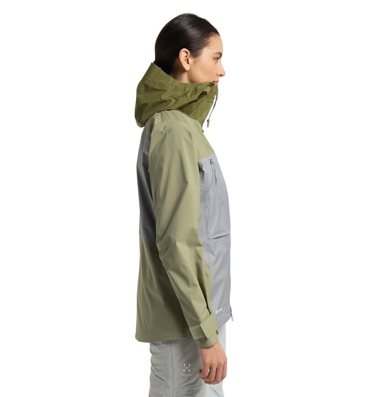 Vassi Touring GTX Jacket Women Concrete/Thyme Green