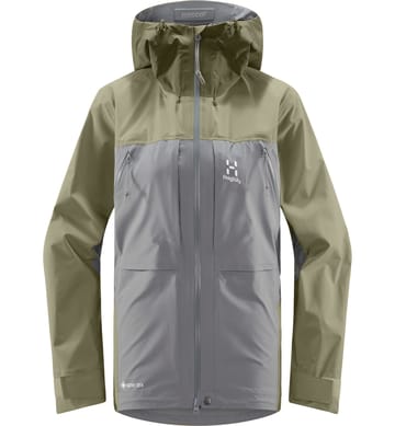 Vassi Touring GTX Jacket Women Concrete/Thyme Green