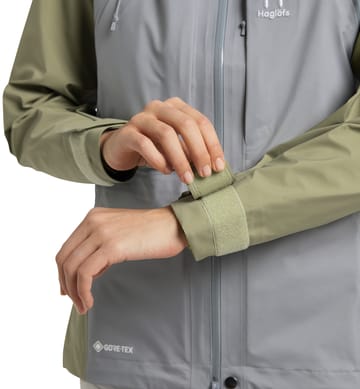 Vassi Touring GTX Jacket Women Concrete/Thyme Green