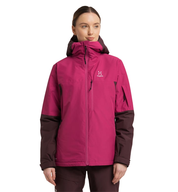 Gondol Insulated Jacket Women Burgundy Brown/Deep Pink