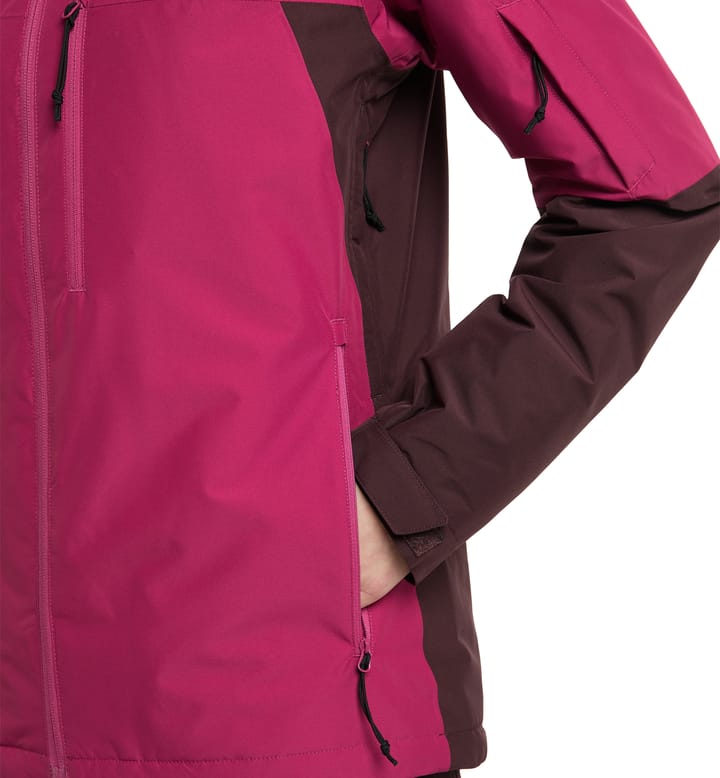 Gondol Insulated Jacket Women Burgundy Brown/Deep Pink