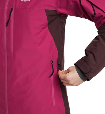 Gondol Insulated Jacket Women Burgundy Brown/Deep Pink