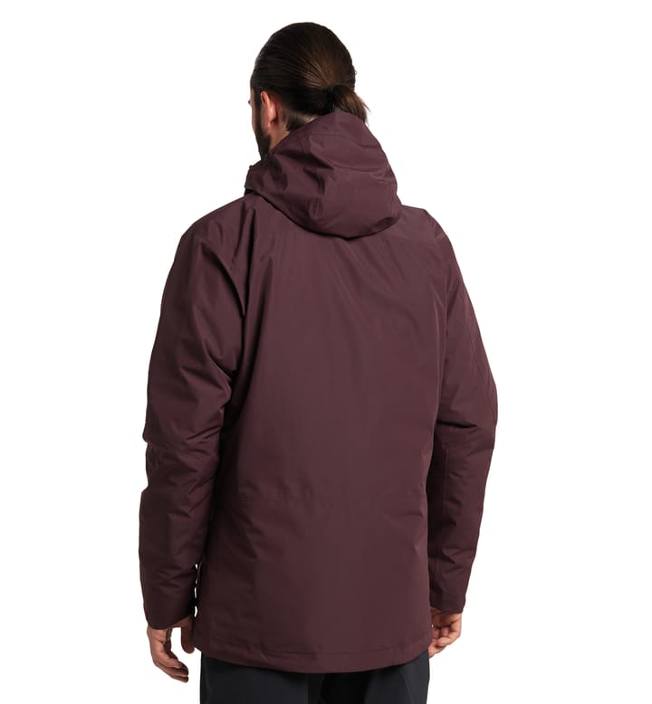 Älv 3-in-1 Down GTX Jacket Men Burgundy Brown