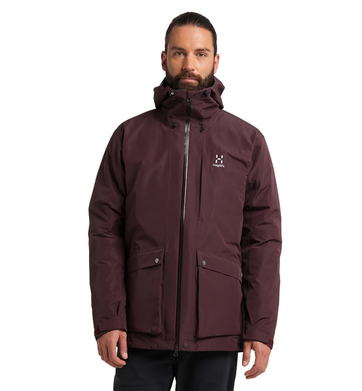 Älv 3-in-1 Down GTX Jacket Men Burgundy Brown