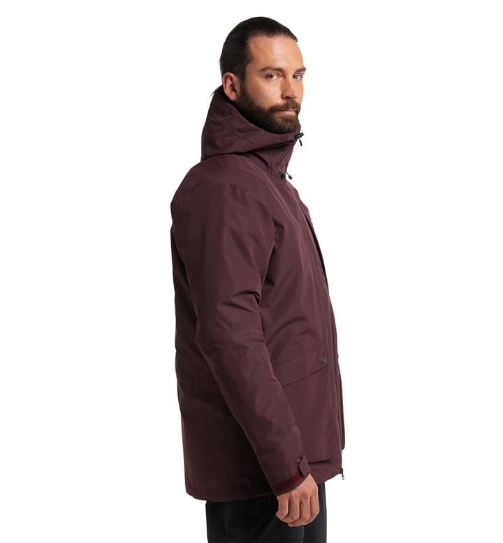 Älv 3-in-1 Down GTX Jacket Men Burgundy Brown