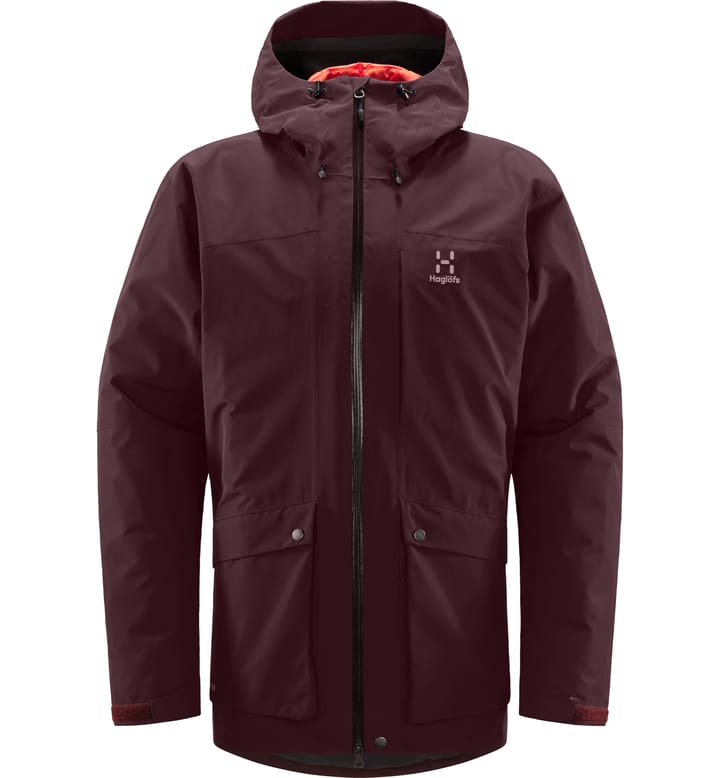 Älv 3-in-1 Down GTX Jacket Men Burgundy Brown