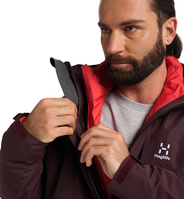 Älv 3-in-1 Down GTX Jacket Men Burgundy Brown Älv 3-in-1 Down GTX Jacket Men Burgundy Brown
