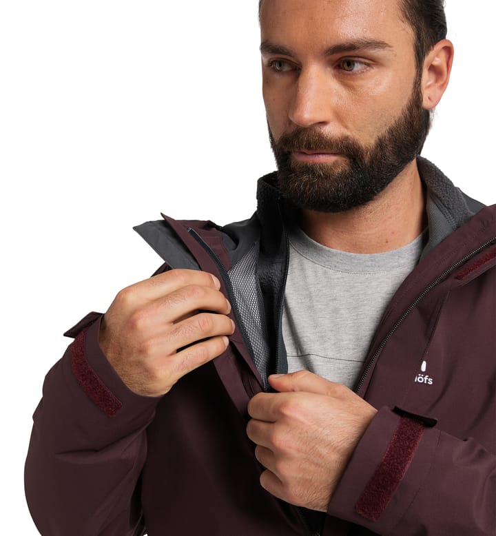 Stuga 3-in-1 Jacket Men Burgundy Brown