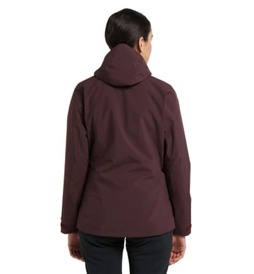 Stuga 3-in-1 Jacket Women Burgundy Brown