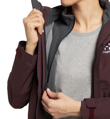 Stuga 3-in-1 Jacket Women Burgundy Brown