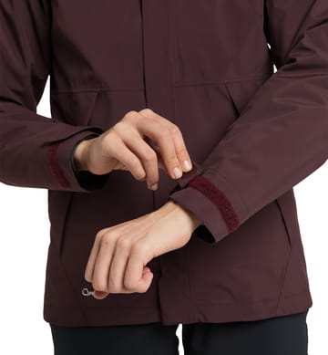 Stuga 3-in-1 Jacket Women Burgundy Brown