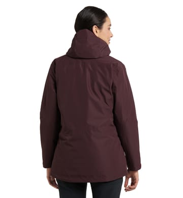 Älv 3-in-1 Down GTX Jacket Women Burgundy Brown