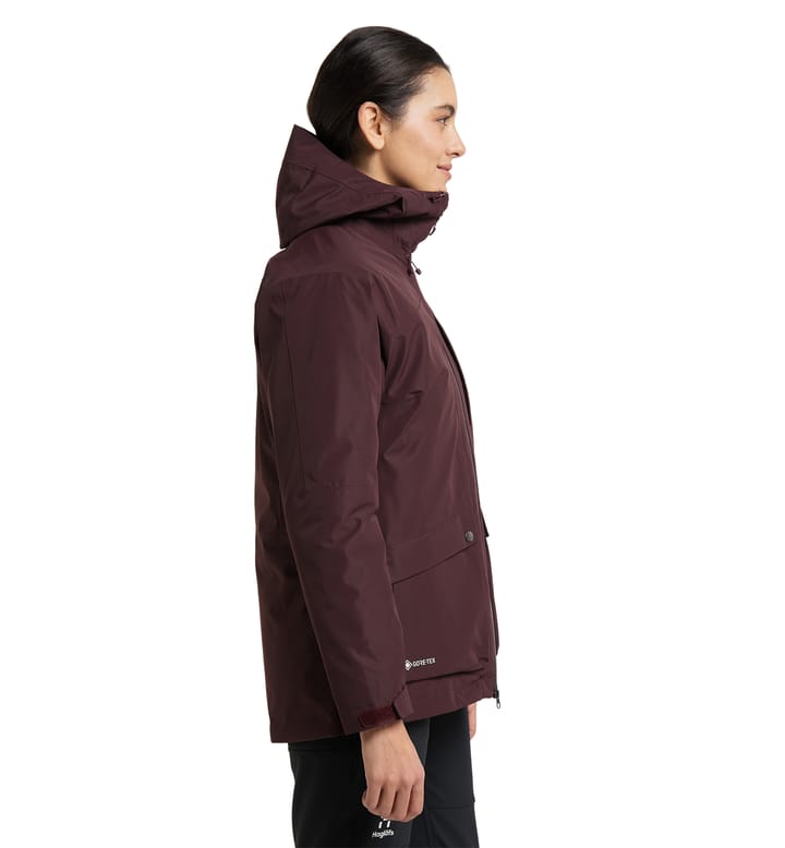 Älv 3-in-1 Down GTX Jacket Women Burgundy Brown Älv 3-in-1 Down GTX Jacket Women Burgundy Brown