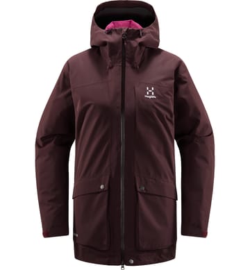 Älv 3-in-1 Down GTX Jacket Women Burgundy Brown