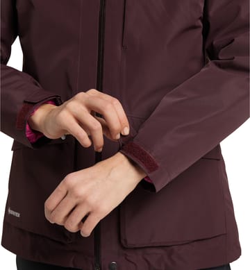 Älv 3-in-1 Down GTX Jacket Women Burgundy Brown