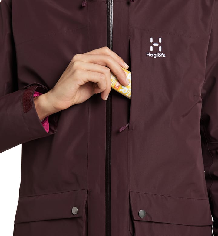 Älv 3-in-1 Down GTX Jacket Women Burgundy Brown