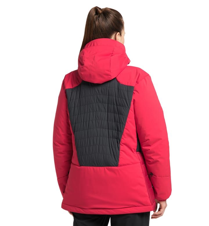 Nordic Expedition Down Hood Women Scarlet Red/Dala Red